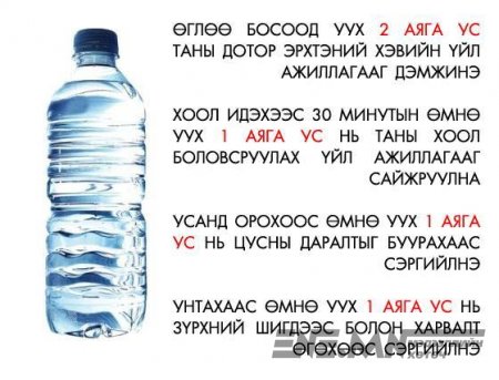 Цэвэр ус бол хамгийн зөв сонголт!