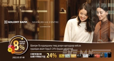 	 Эмэгтэйчүүдийн баярт зориулсан буцаан олголттой урамшуулалд хамрагдаарай